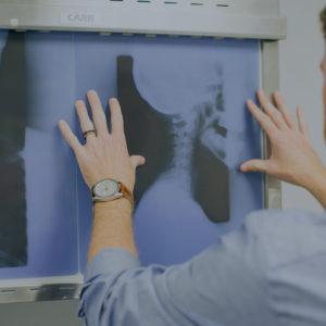 x-ray being examined
